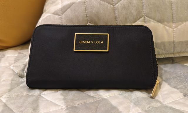 Bimba y Lola Cartera Billetera Negra Original