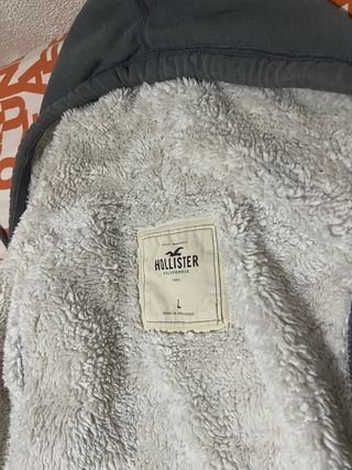 Jersey Hollister Mujer Gris con Forro Polar
