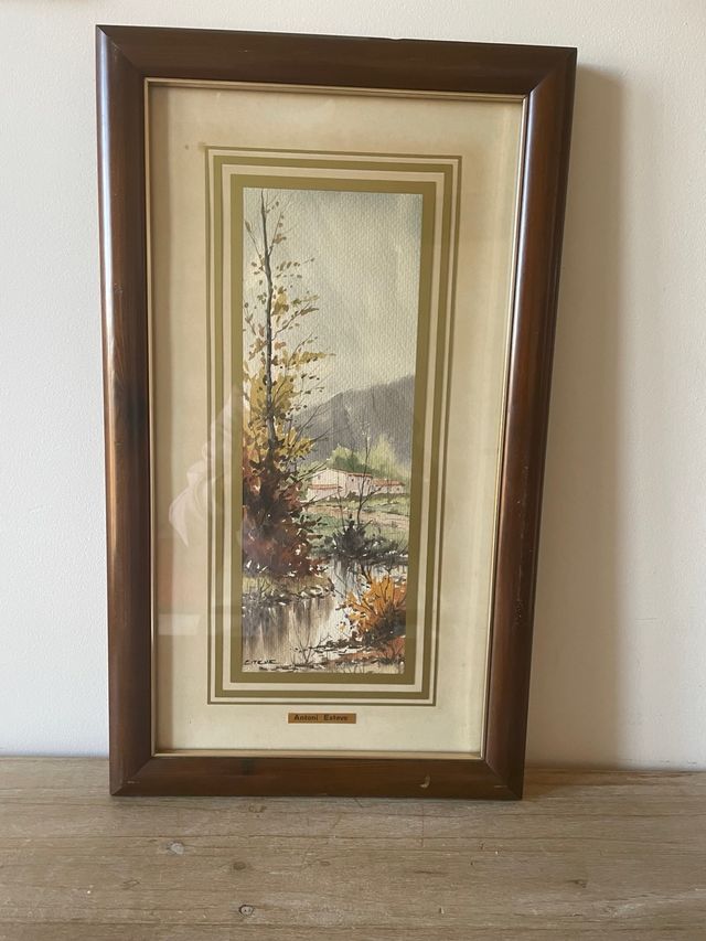 Acuarela Antoni Esteve con marco