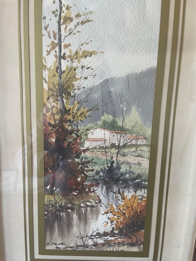 Acuarela Antoni Esteve con marco