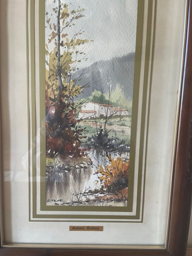 Acuarela Antoni Esteve con marco