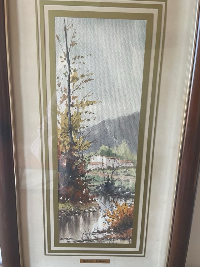 Acuarela Antoni Esteve con marco