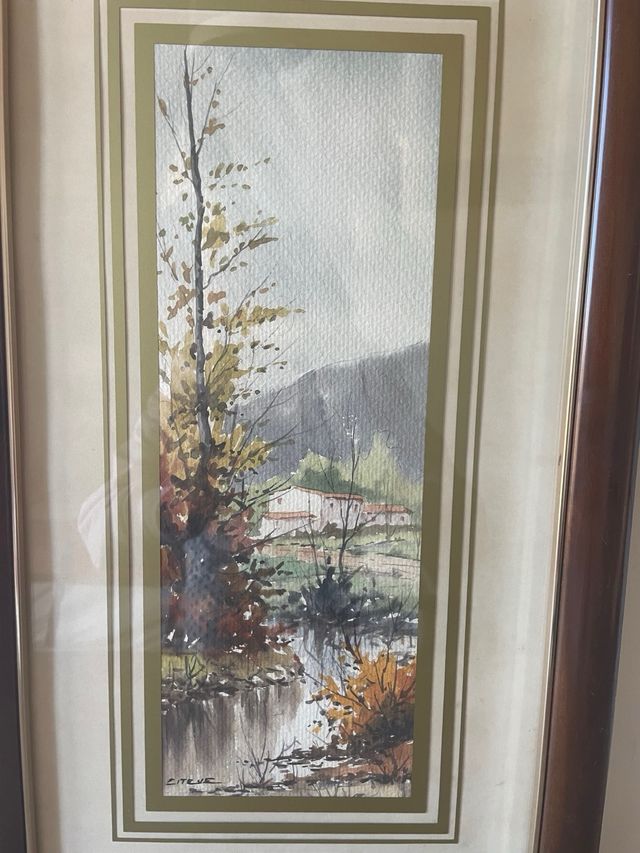 Acuarela Antoni Esteve con marco