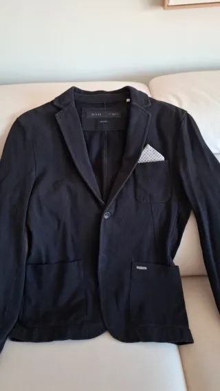 Americana Guess Slim Fit Hombre Negra Talla S