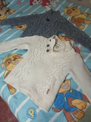 Jersey Zara punto trenzado beige de 24 a 36 meses