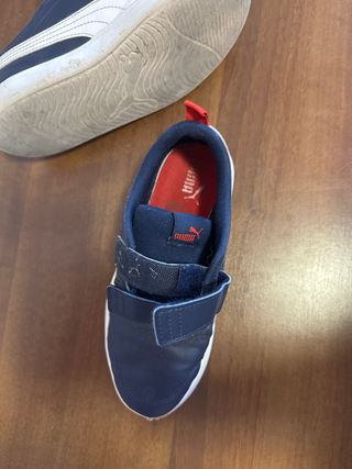 Scarpe Puma Bambino Blu Rosse Velcro