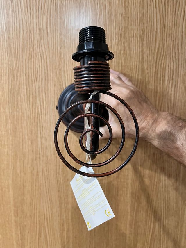 Aplique de pared rústico espiral