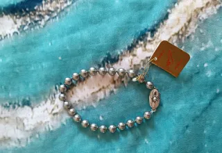 Pulsera Perlas Mallorca Grises y Plateadas