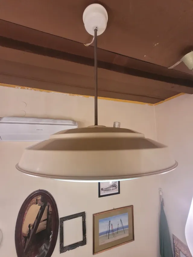 Lampada sospensione Space Age anni '70