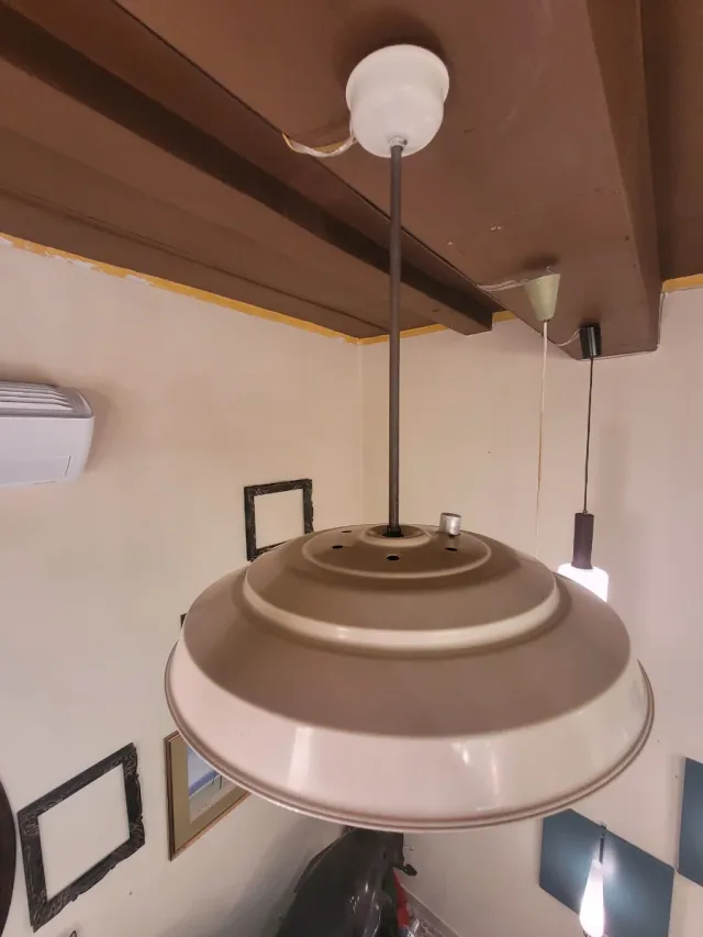 Lampada sospensione Space Age anni '70