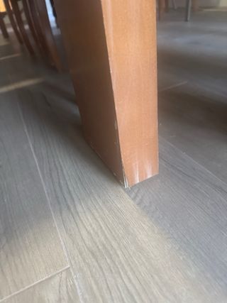 Mesa de comedor extensible con 6 sillas de madera