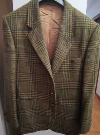 Americana EJJM Talla L Cuadros Marrón/Verde