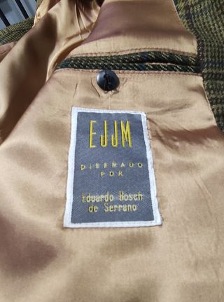 Americana EJJM Talla L Cuadros Marrón/Verde