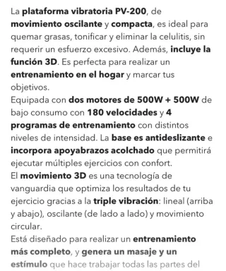 A Estrenar Plataforma Vibratoria FITFIU PV-200 Neg