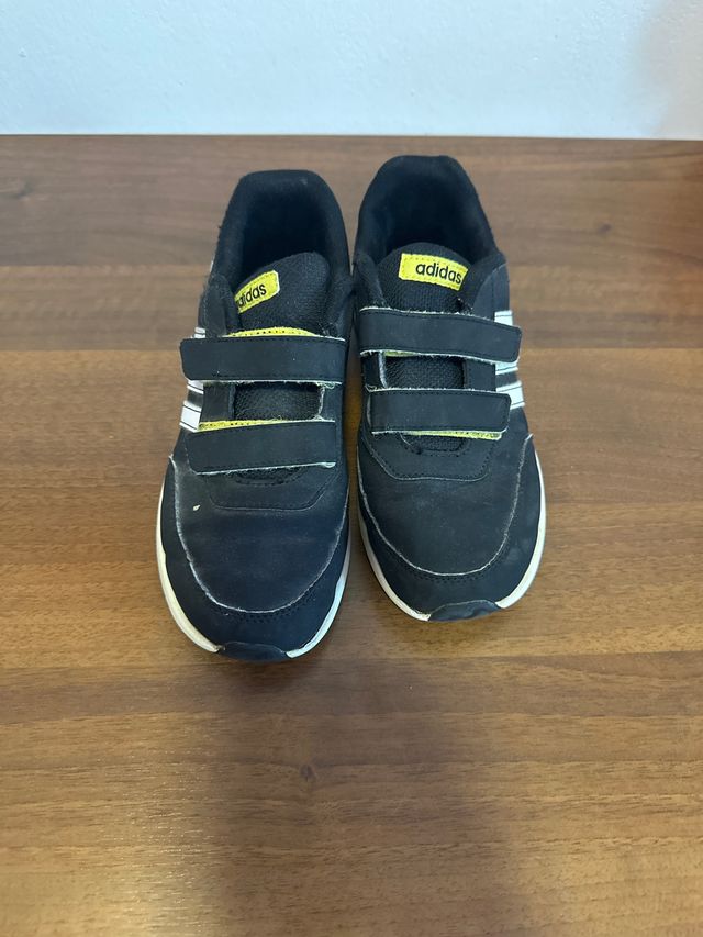 Scarpe Adidas Bambino Nero Giallo Velcro