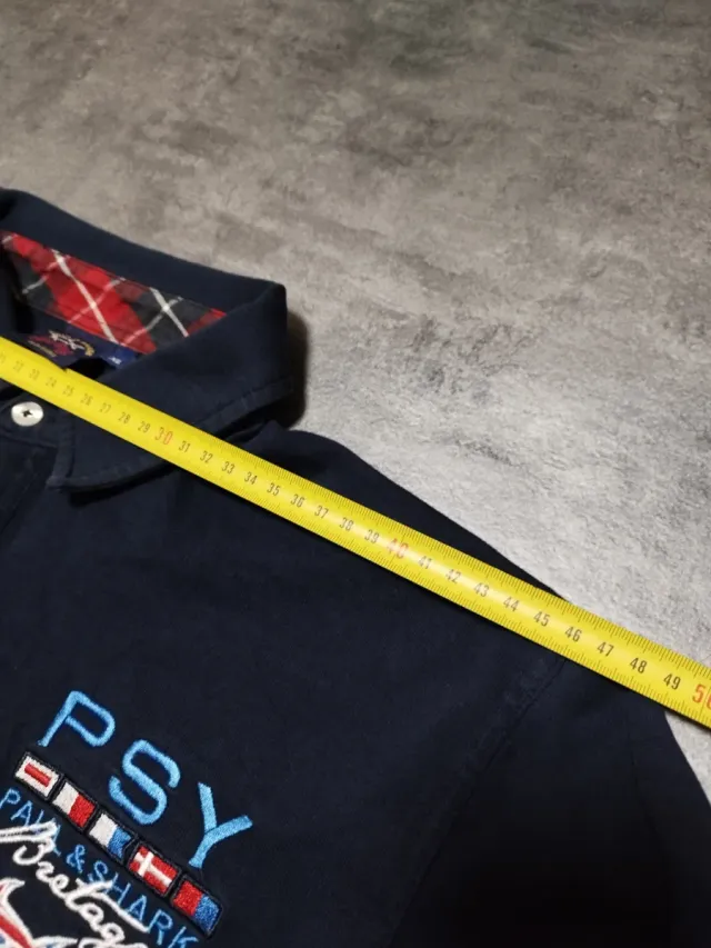 Polo Paul & Shark Azul Marino Manga Larga Talla L