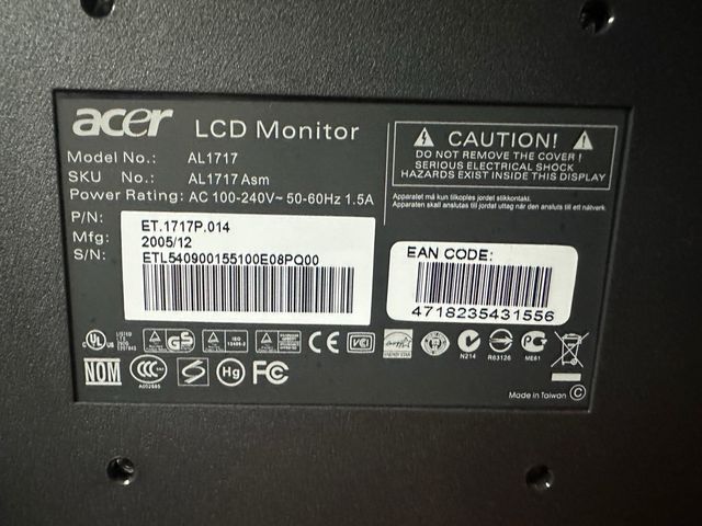 Monitor Acer AL1717