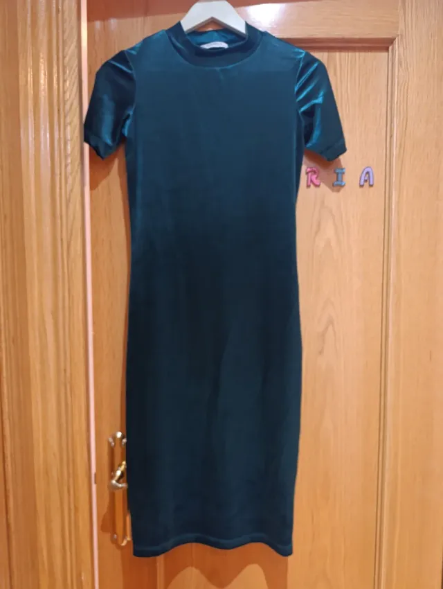 Vestido verde de terciopelo