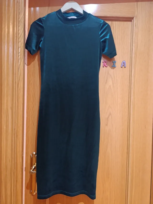 Vestido verde de terciopelo