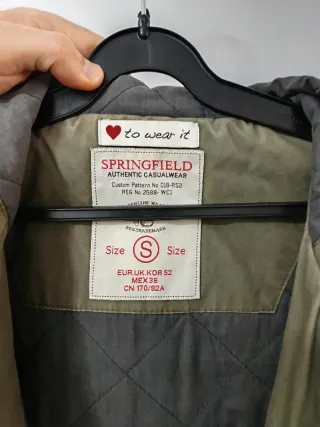 Chaqueta Springfield Talla S Verde