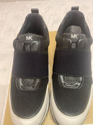 Zapatillas Michael Kors negras y plateadas T38