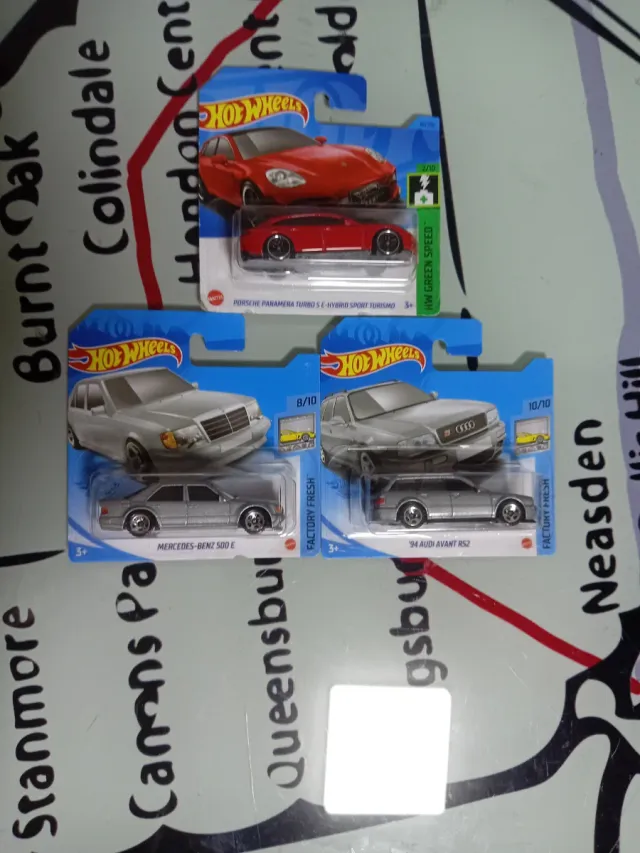Lote 3 Coches Hot Wheels Porsche, Mercedes, Audi