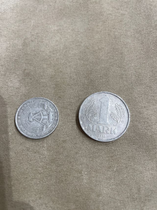 Monedas Alemanas 1 y 2 Marcos