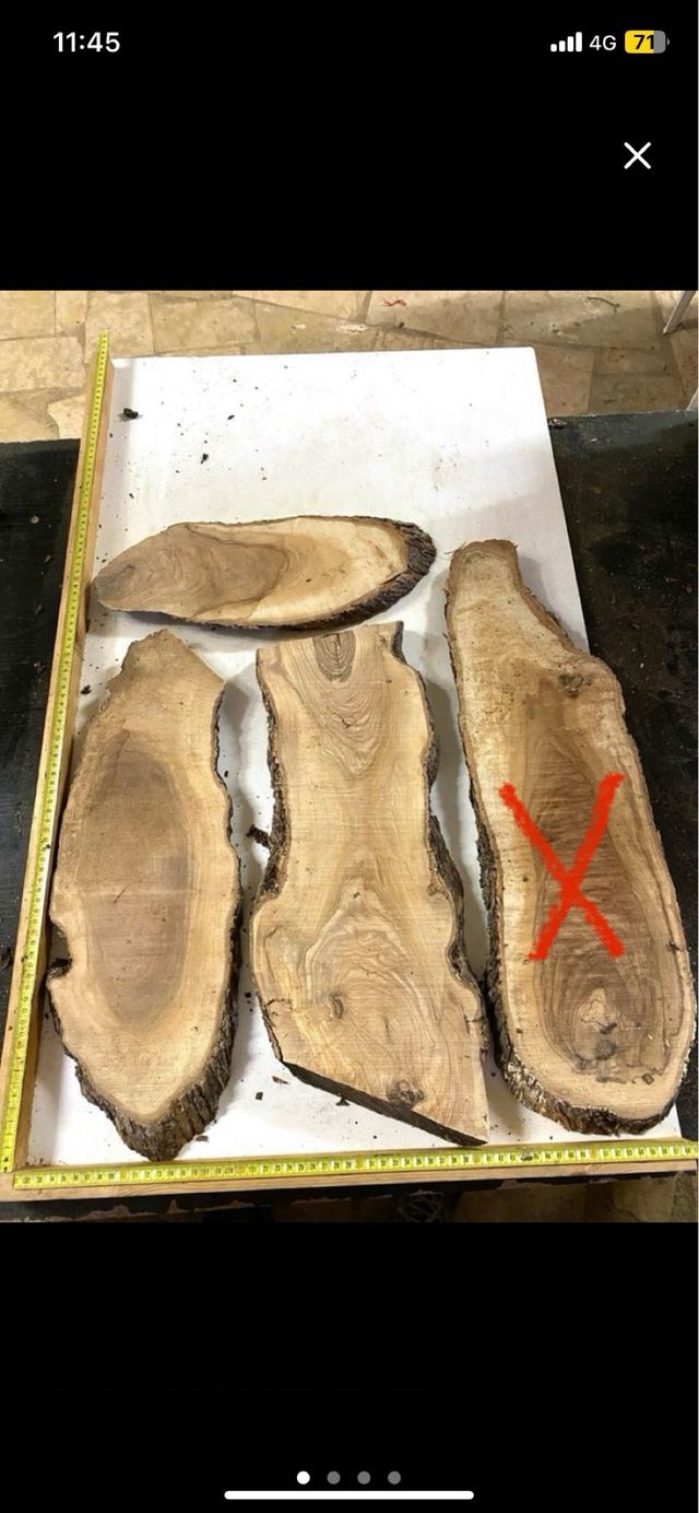 3xTablas de madera de olivo en brutal 