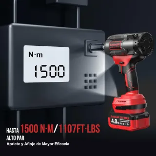 Pistola Impacto alta potencia 1500Nm Batería
