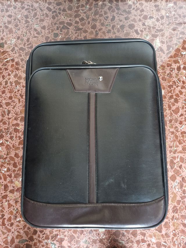 Maletín Montblanc Grande Negro/Marrón