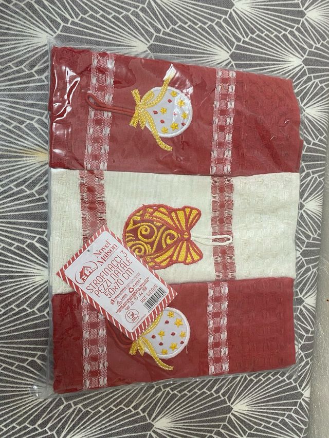 Set 3 strofinacci Natale Novel Maison