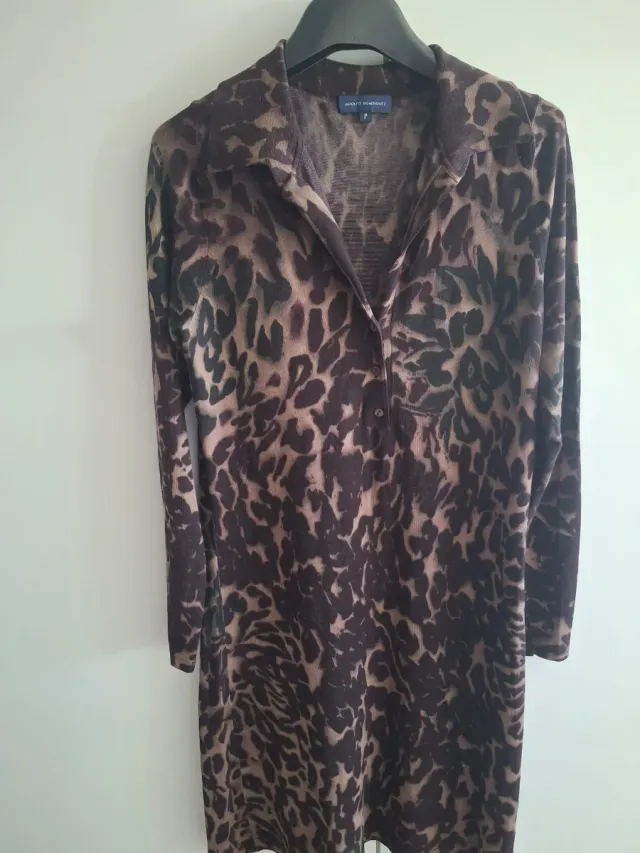 Vestido Adolfo Dominguez Animal Print Talla S