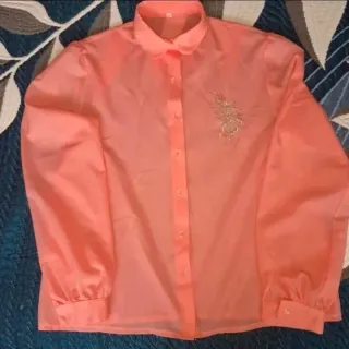 Blusa salmón manga larga talla 46