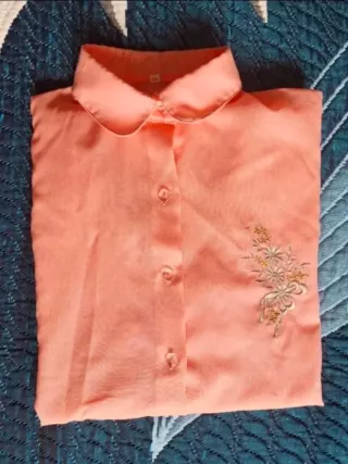 Blusa salmón manga larga talla 46