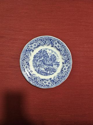 Set 6 piatti Ceramica Decorazione Campagna Blu