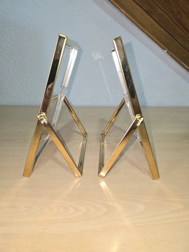 Marcos dorados cristal (2 unidades)