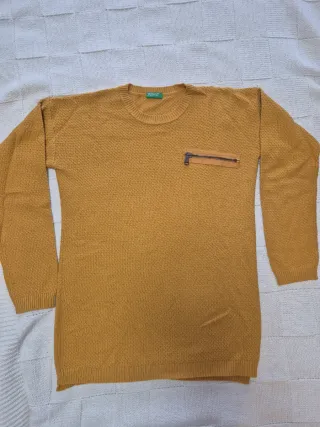 Jersey Benetton niño color mostaza