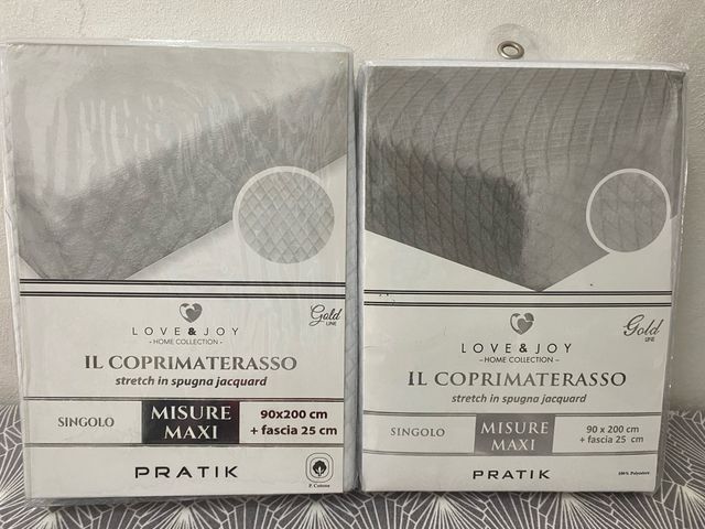 Coprimaterasso singolo Love & Joy grigio