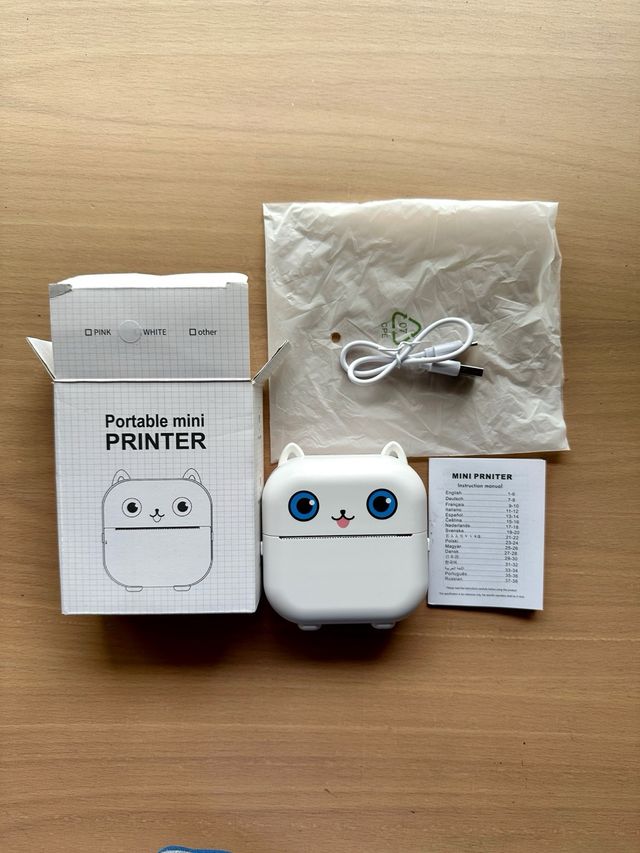 Impresora Fotos Portátil Mini + Papel