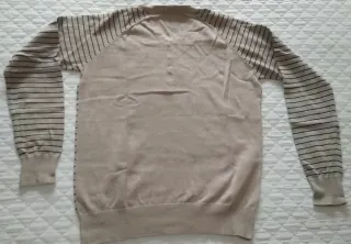 Jersey Xdye Talla M Rayas Beige y Negro