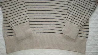 Jersey Xdye Talla M Rayas Beige y Negro