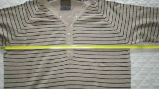 Jersey Xdye Talla M Rayas Beige y Negro