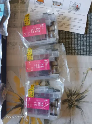 3 Cartuchos Tinta Magenta LC-221M Brother