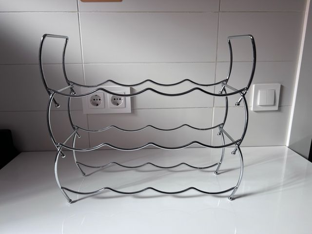 Botellero Metálico Plateado