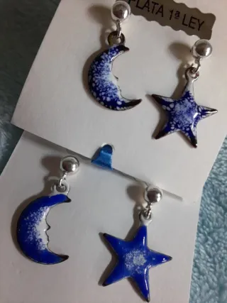 Lote 78 p. de pendientes artesanales de esmalte