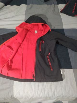 Chaqueta Neopreno Polar Negra y Roja