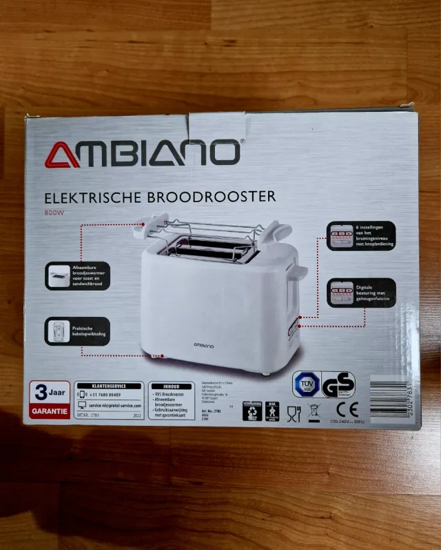 Tostadora eléctrica 800W