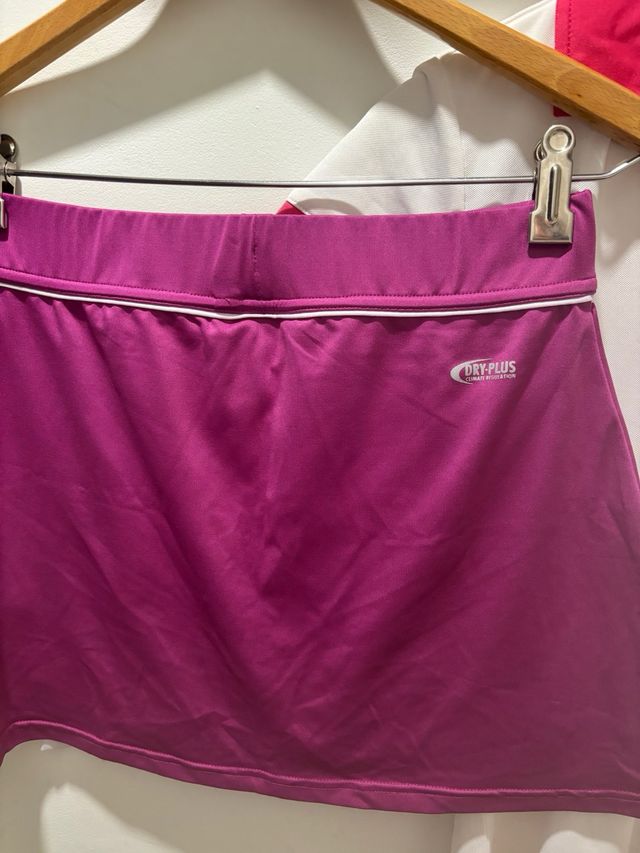 Falda pádel talla 36 rosa y blanca