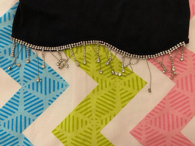 Top Pull&Bear con abalorios plateados