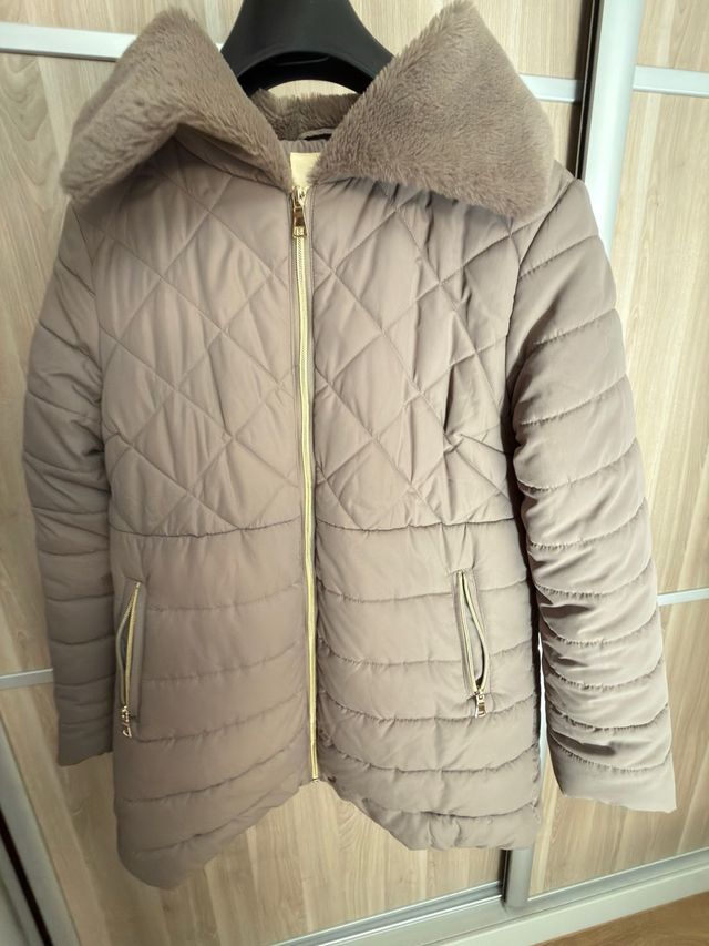 Abrigo acolchado largo mujer